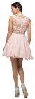 Illusion Sweetheart Neck Short Tulle Homecoming Party Dress back in Blush